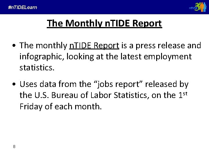 #n. TIDELearn The Monthly n. TIDE Report • The monthly n. TIDE Report is