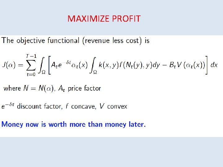 MAXIMIZE PROFIT 