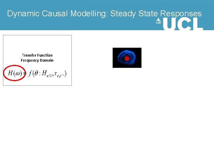 Dynamic Causal Modelling: Steady State Responses Transfer Function Frequency Domain 