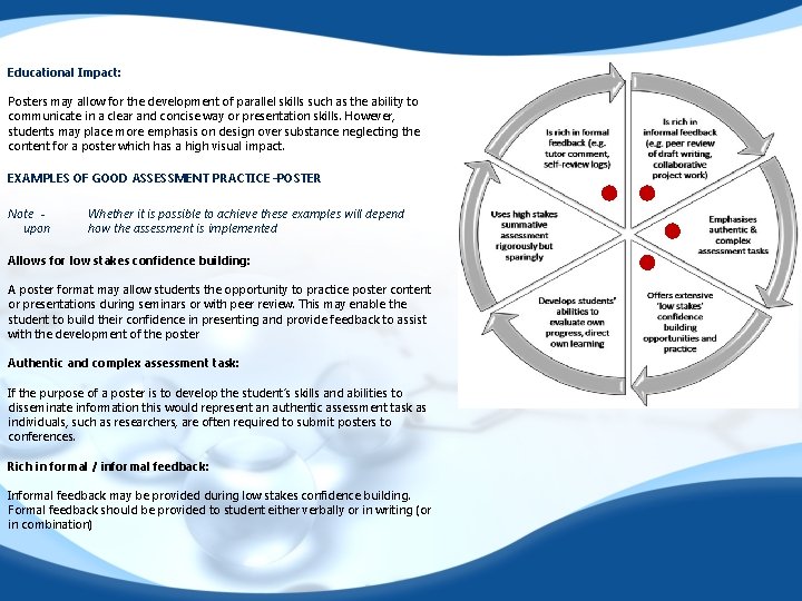 Educational Impact: Posters may allow for the development of parallel skills such as the