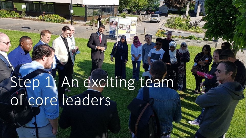 Step 1: An exciting team of core leaders 
