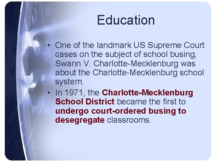 Education • One of the landmark US Supreme Court cases on the subject of