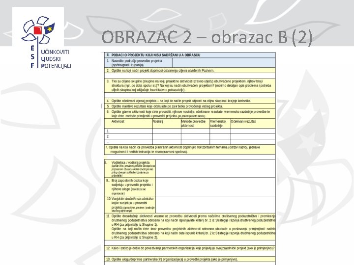 OBRAZAC 2 – obrazac B (2) 