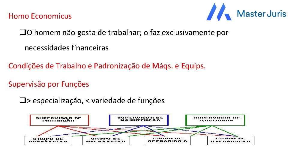 Homo Economicus q. O homem não gosta de trabalhar; o faz exclusivamente por necessidades