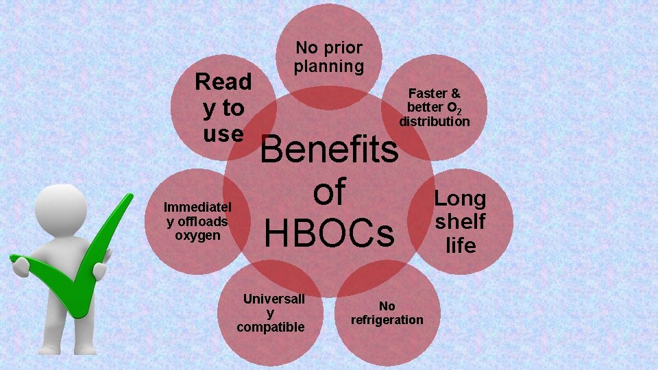 Read y to use Immediatel y offloads oxygen No prior planning Faster & better