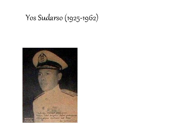 Yos Sudarso (1925 -1962) 