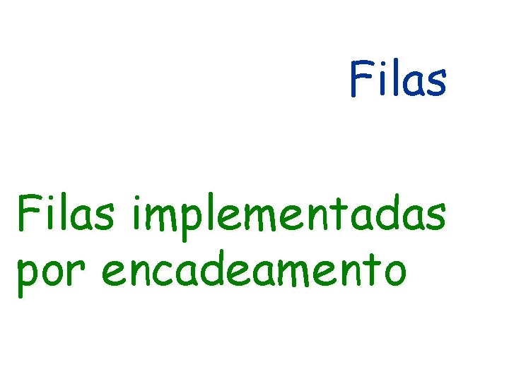 Filas implementadas por encadeamento 