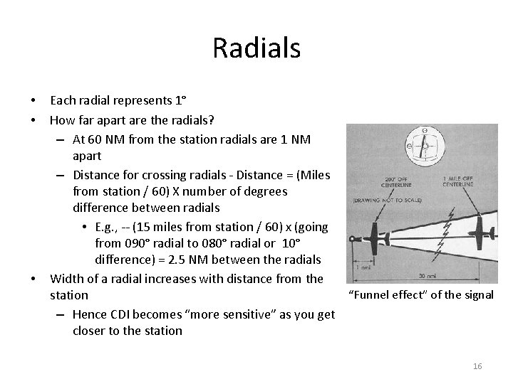 Radials • • • Each radial represents 1° How far apart are the radials?