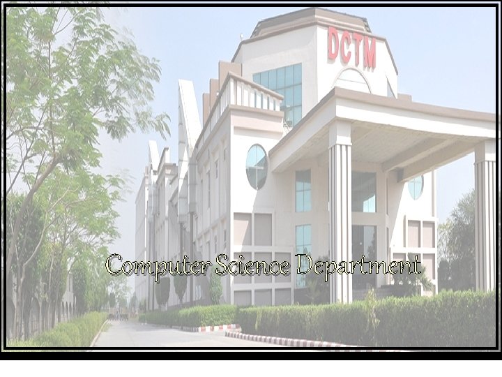 Computer Science Department 