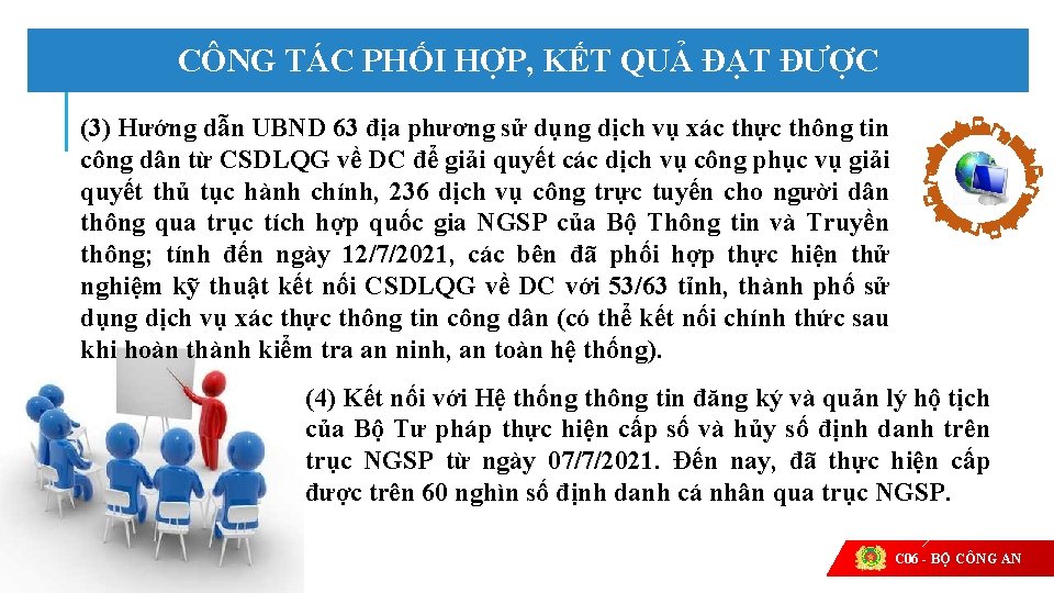 CÔNG TÁC PHỐI HỢP, KẾT QUẢ ĐẠT ĐƯỢC (3) Hướng dẫn UBND 63 địa