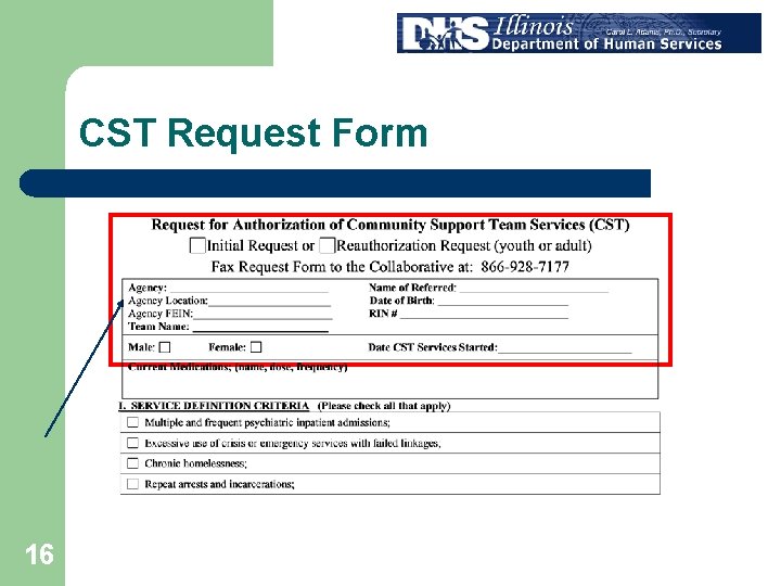 CST Request Form 16 