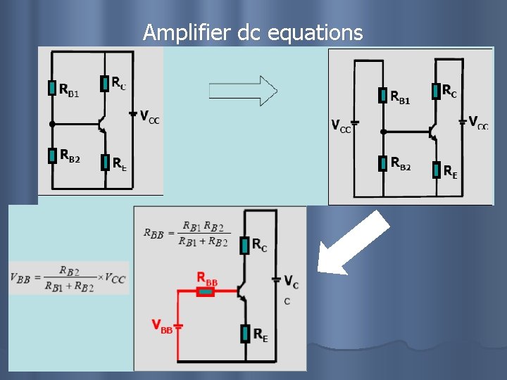 Amplifier dc equations 