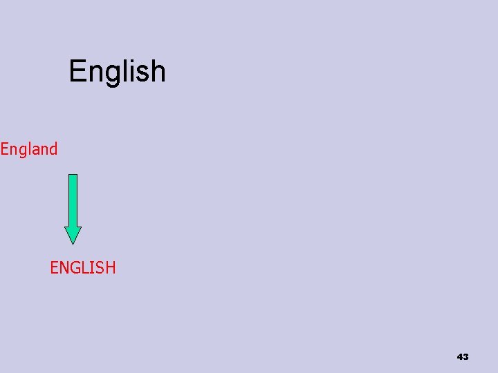English England ENGLISH 43 