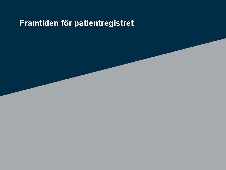 Framtiden för patientregistret 