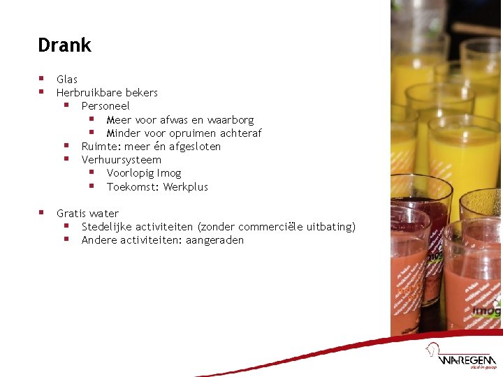 Drank § § Glas Herbruikbare bekers § Personeel § Meer voor afwas en waarborg