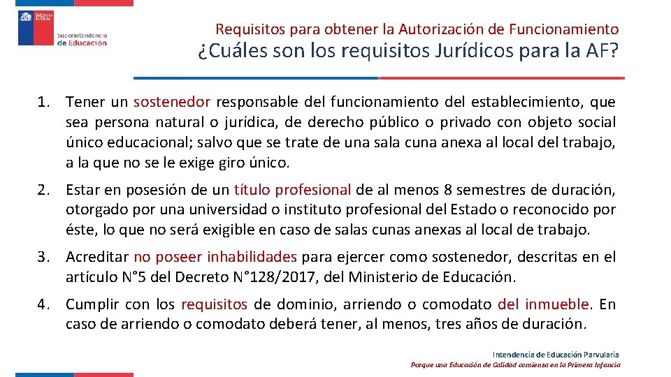 Requisitos para obtener la Autorización de Funcionamiento ¿Cuáles son los requisitos Jurídicos para la