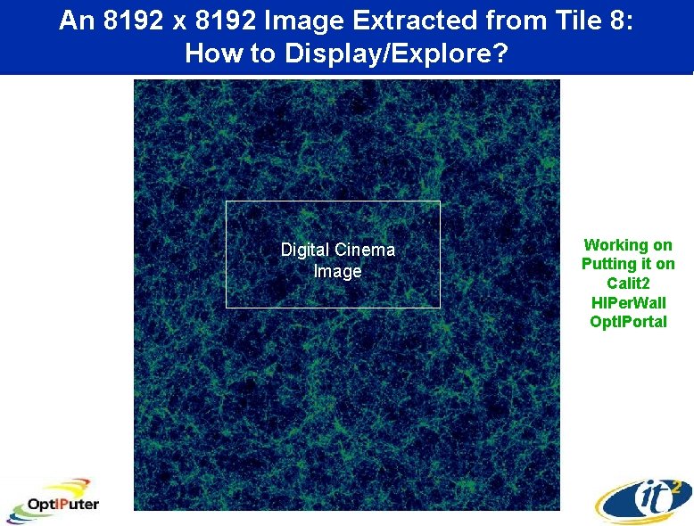 An 8192 x 8192 Image Extracted from Tile 8: How to Display/Explore? Digital Cinema