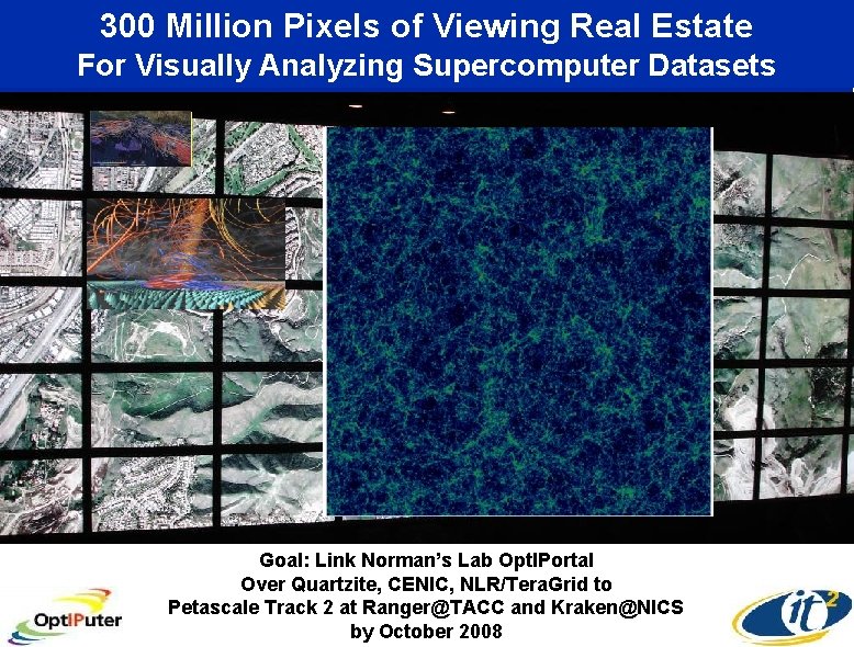 300 Million Pixels of Viewing Real Estate For Visually Analyzing Supercomputer Datasets HDTV Digital