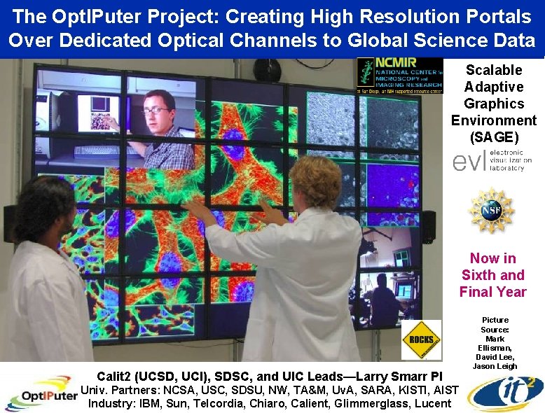 The Opt. IPuter Project: Creating High Resolution Portals Over Dedicated Optical Channels to Global