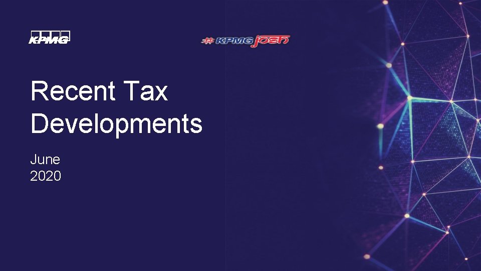 Recent Tax Developments June 2020 