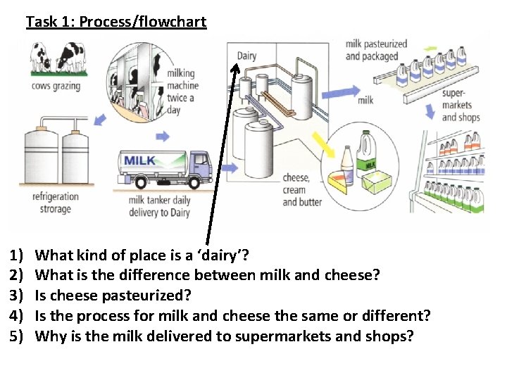 Task 1: Process/flowchart 1) 2) 3) 4) 5) What kind of place is a