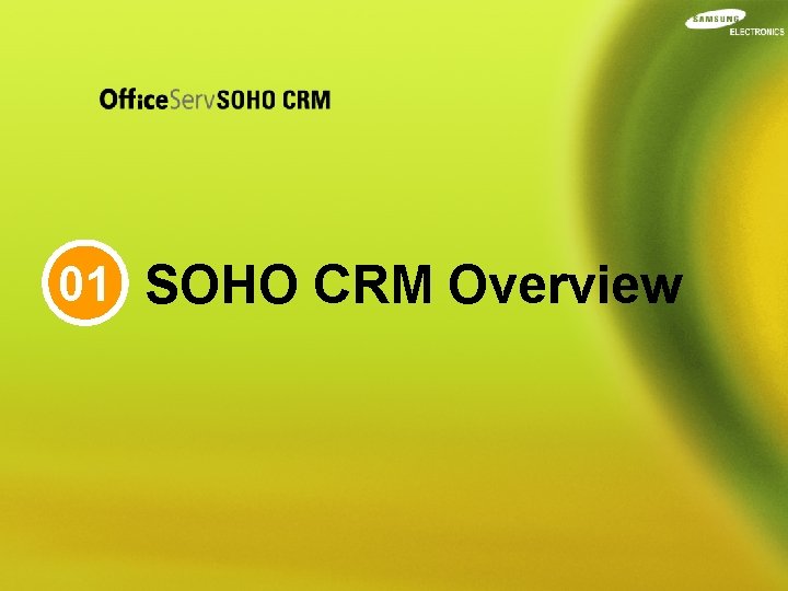 01 SOHO CRM Overview 