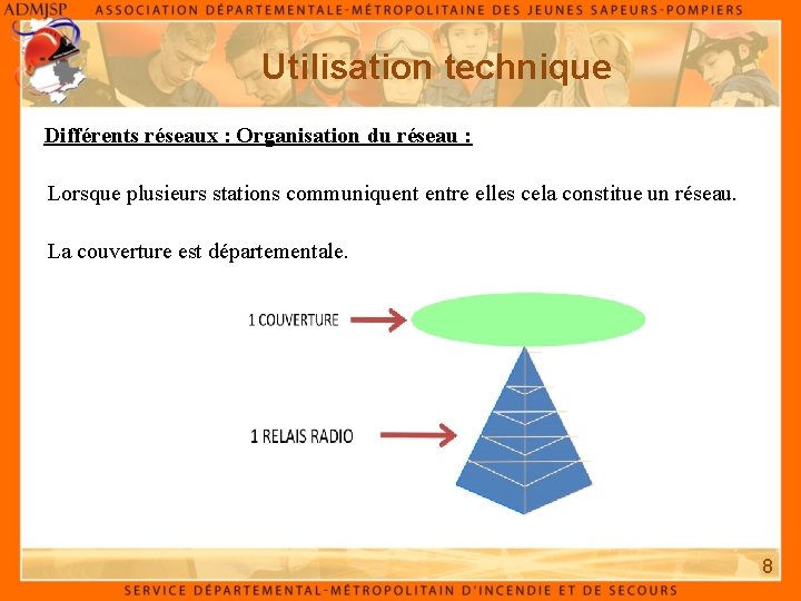 Utilisation technique Différents réseaux : Organisation du réseau : Lorsque plusieurs stations communiquent entre