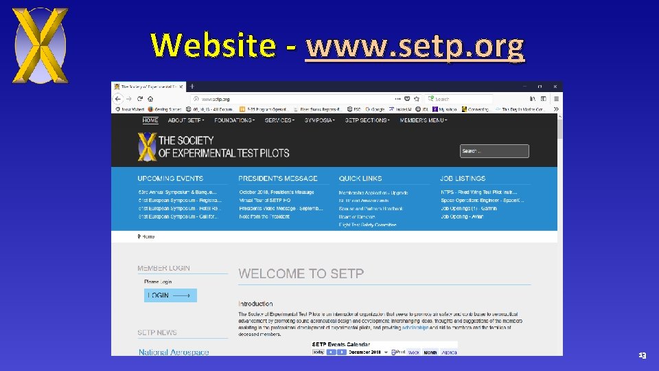 Website - www. setp. org 13 