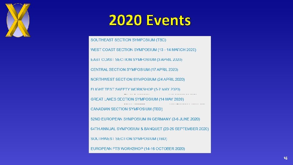 2020 Events 15 
