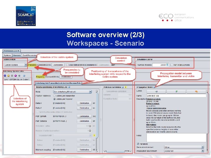 Software overview (2/3) Workspaces - Scenario 