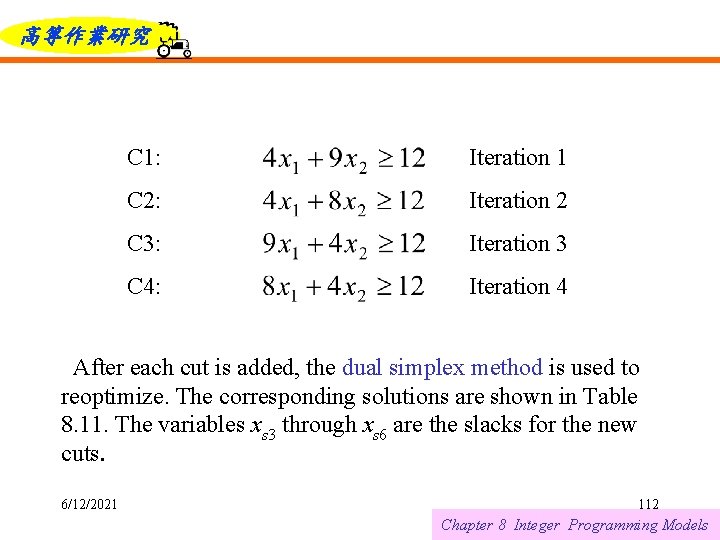 高等作業研究 C 1: Iteration 1 C 2: Iteration 2 C 3: Iteration 3 C