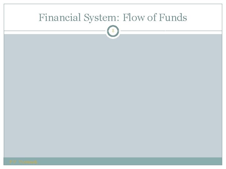 Financial System: Flow of Funds 8 P. V. Viswanath 