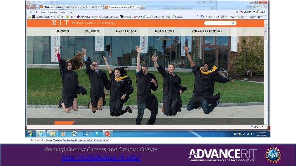 Reimagining our Careers and Campus Culture http: //nsfadvance. rit. edu/ 