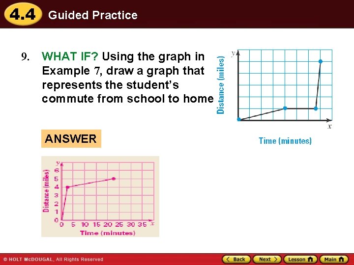 4. 4 9. Guided Practice WHAT IF? Using the graph in Example 7, draw