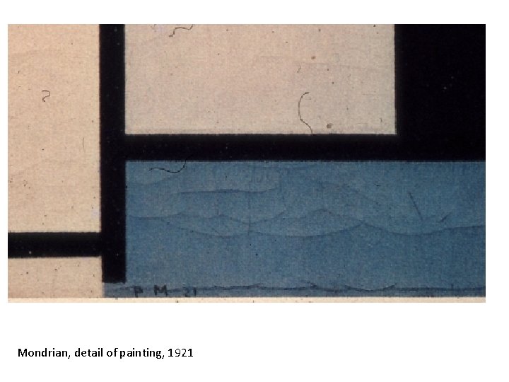 Mondrian, detail of painting, 1921 