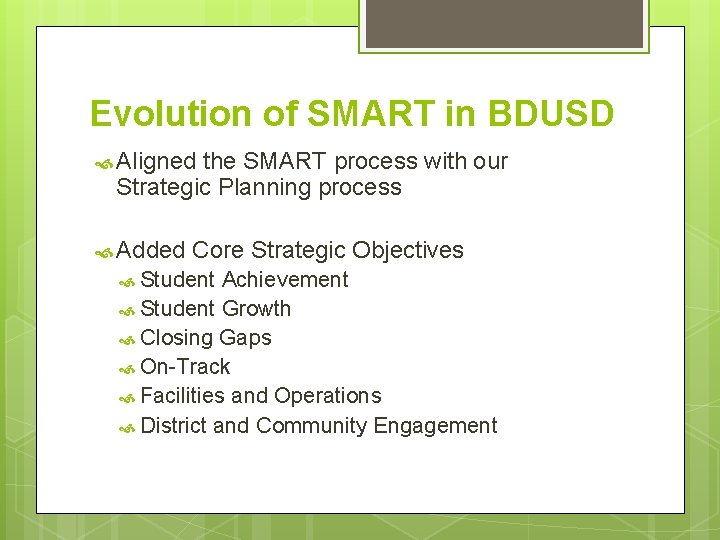 The SMART School Process Beaver Dam Unified School