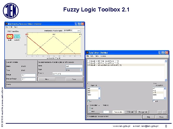 IEN 2010 © wszelkie prawa zastrzeżone Fuzzy Logic Toolbox 2. 1 www. ien. gda.