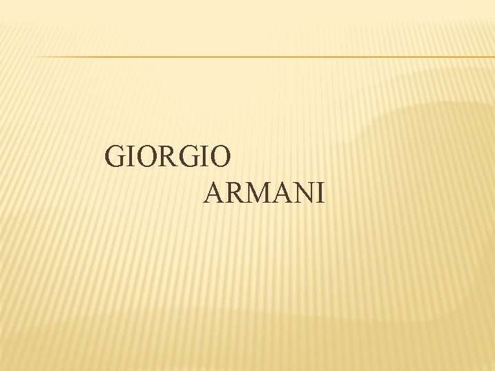 GIORGIO ARMANI 