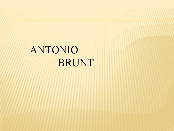 ANTONIO BRUNT 