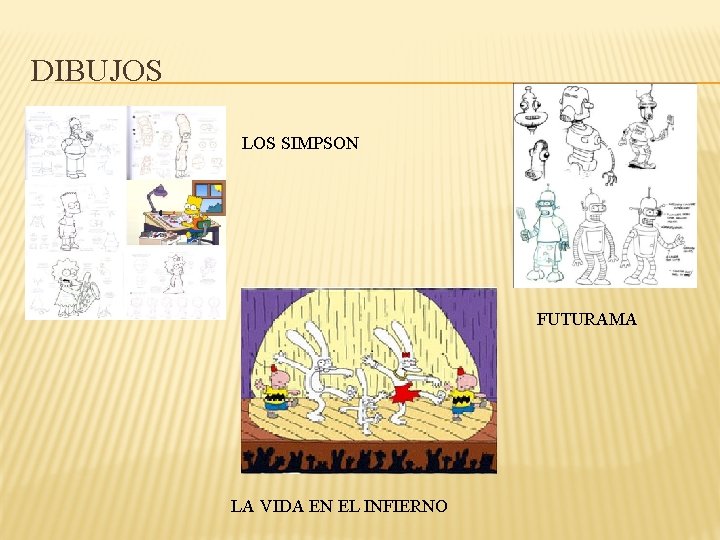 DIBUJOS LOS SIMPSON FUTURAMA LA VIDA EN EL INFIERNO 