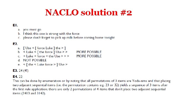 NACLO solution #2 