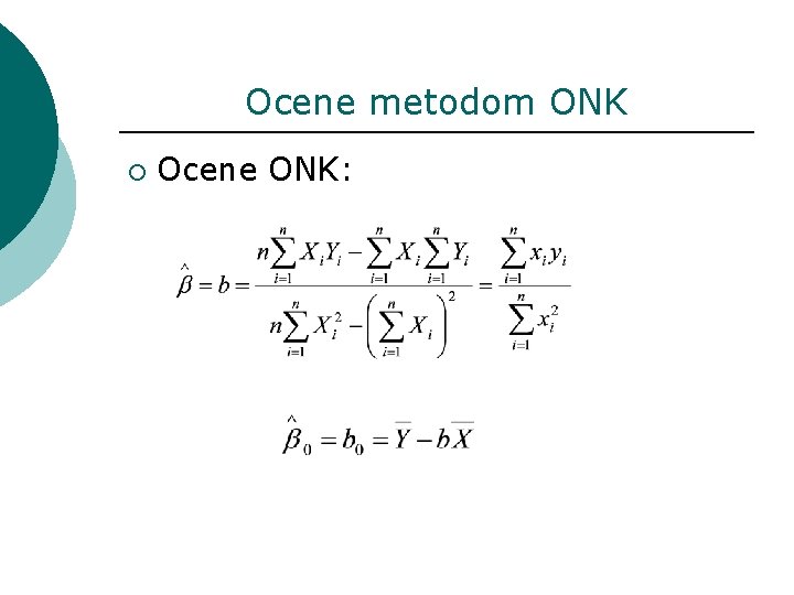 Ocene metodom ONK ¡ Ocene ONK: 