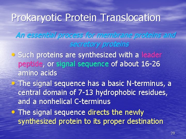 Prokaryotic Protein Translocation An essential process for membrane proteins and secretory proteins • Such Prokaryotic Protein Translocation An essential process for membrane proteins and secretory proteins • Such