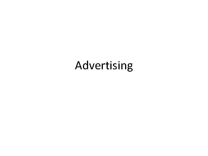 Advertising 