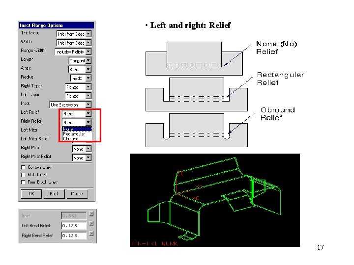  • Left and right: Relief 17 