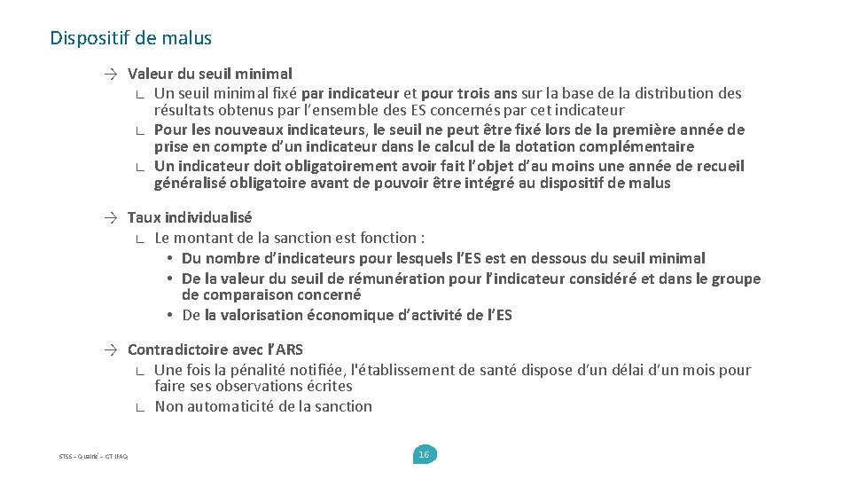 Dispositif de malus → Valeur du seuil minimal ∟ Un seuil minimal fixé par