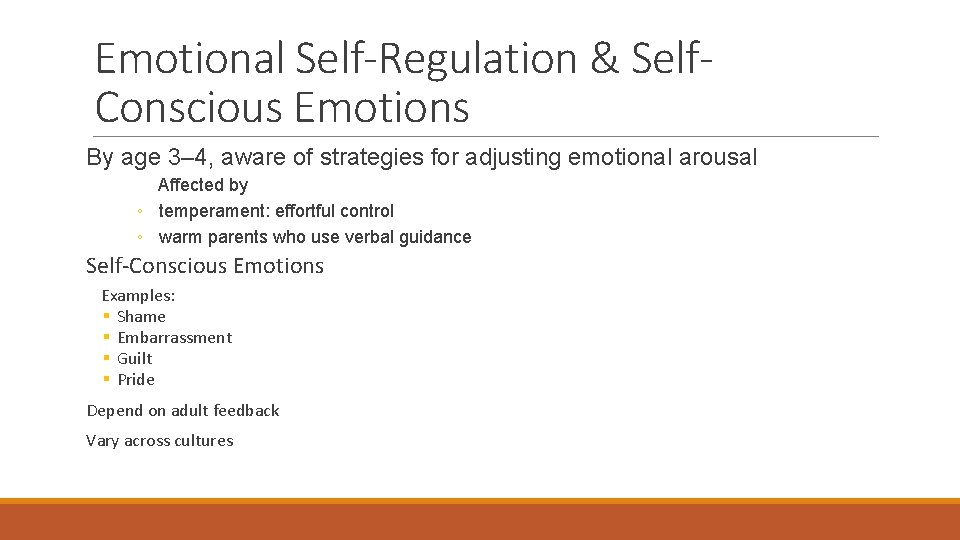 Fundamentals of Lifespan Development OCTOBER 1 EMOTIONAL AND