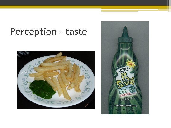 Perception – taste 