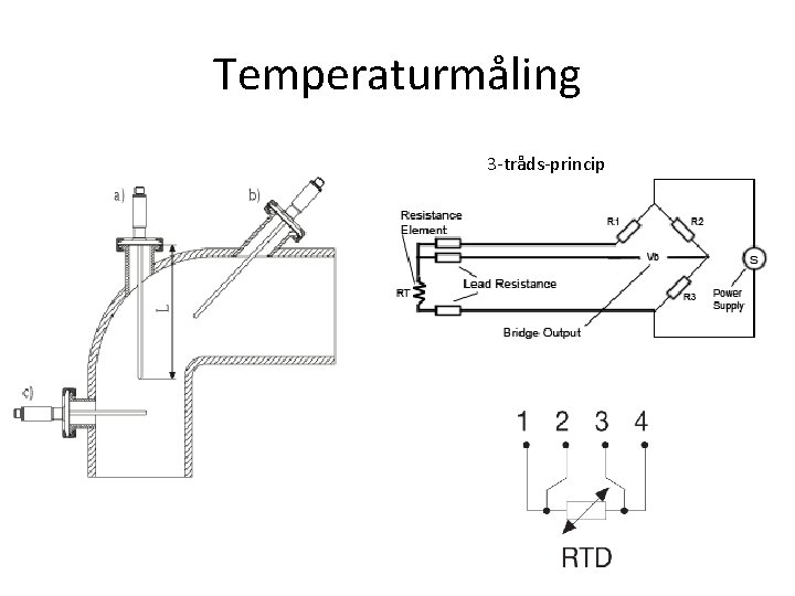 Temperaturmåling 3 -tråds-princip 