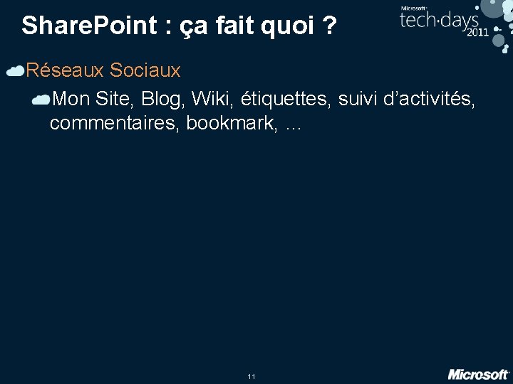 Share. Point : ça fait quoi ? Réseaux Sociaux Mon Site, Blog, Wiki, étiquettes,